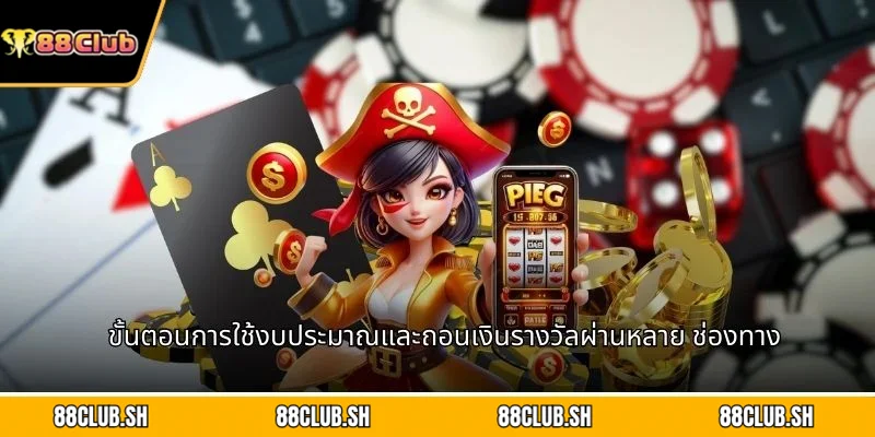 ขั้นตอนการใช้งบประมาณและถอนเงินรางวัลผ่านหลาย ช่องทาง